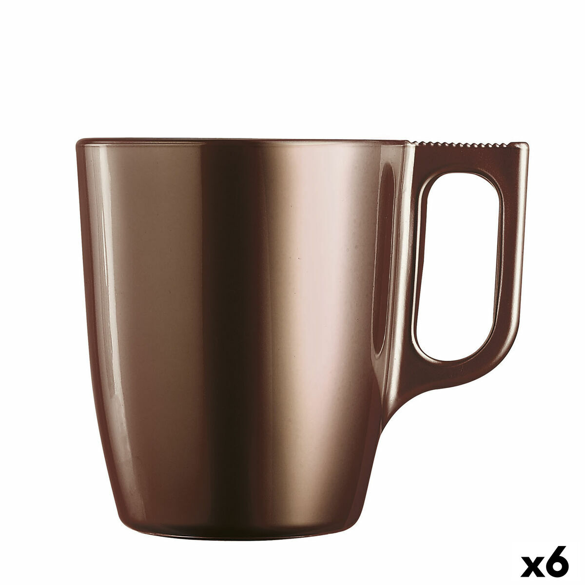 Tasse mug Luminarc Flashy Marron 250 ml verre (6 Unités)