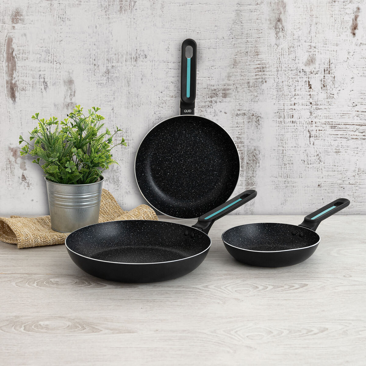 Image secondaire de Poêle Quid Oasis Noir Métal Ø 26 cm (5 Unités)