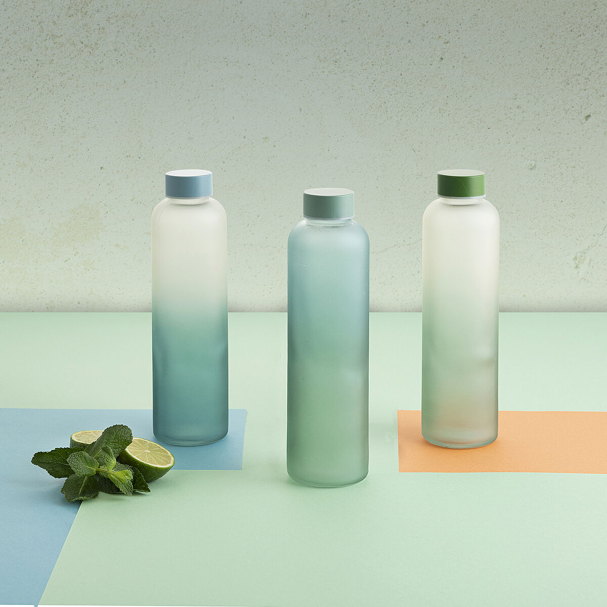 Image secondaire de Bouteille d'eau Quid Quidate Vert verre 600 ml (12 Unités)