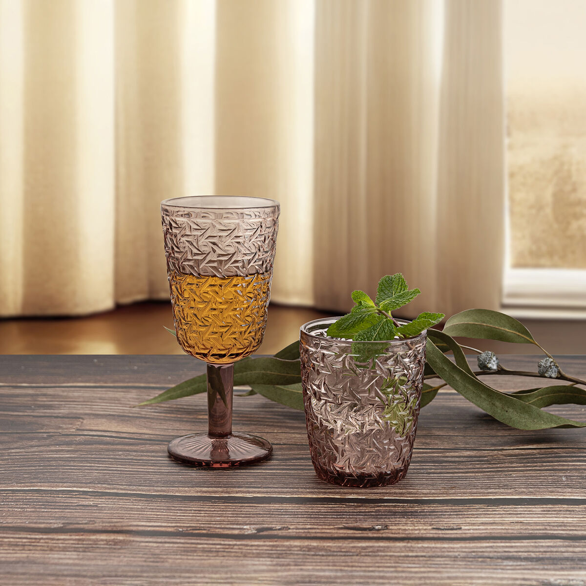 Image secondaire de Verre Bidasoa Agata Rose verre 300 ml (6 Unités)