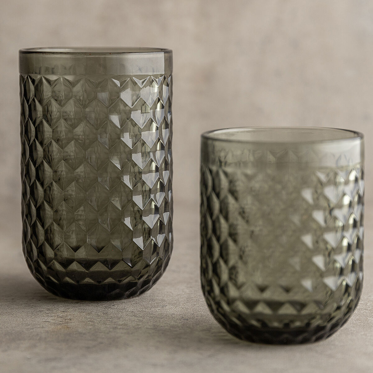 Image secondaire de Verre d'eau Bidasoa Elite Gris verre 400 ml (6 Unités)