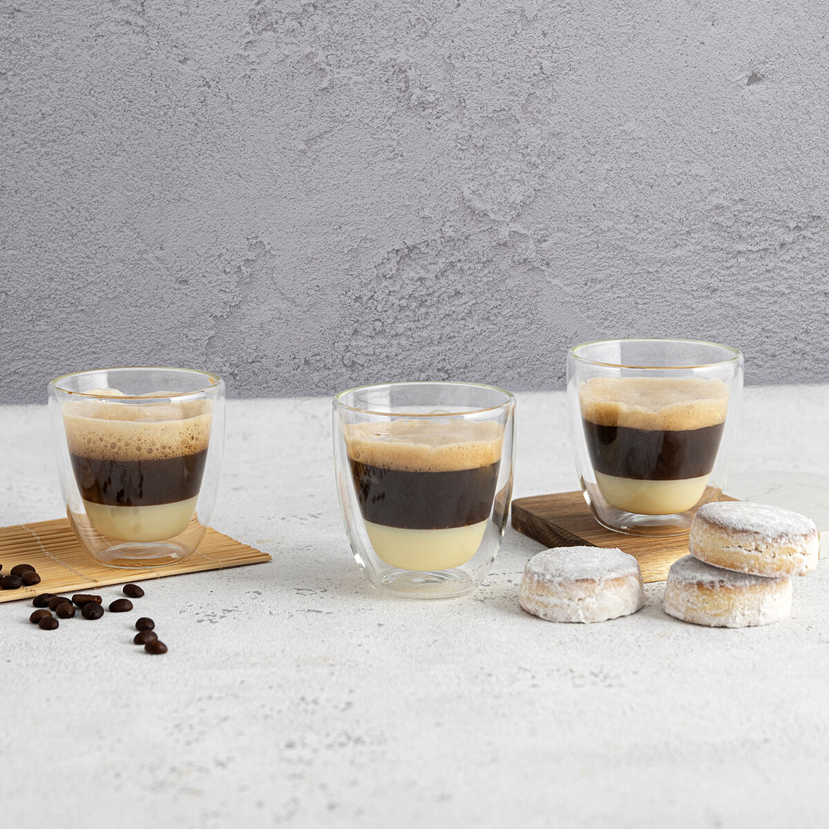 Image secondaire de Verre Quid Serenia Transparent verre 200 ml Capuccino (6 Unités)