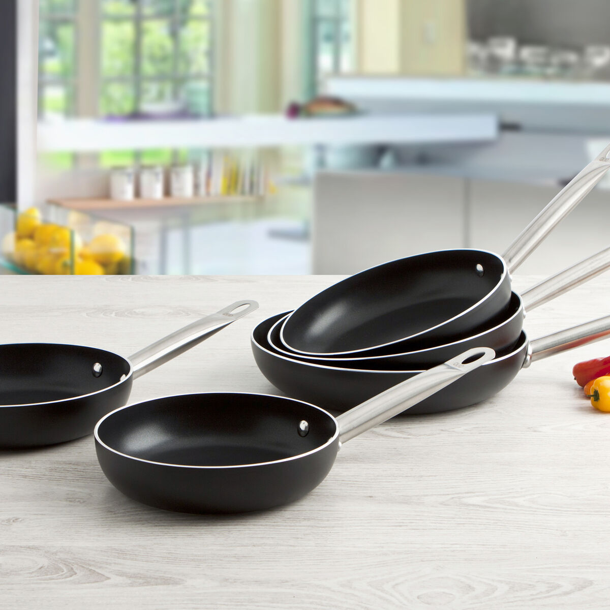 Image secondaire de Poêle Quid Pro Chef Noir Métal Ø 18 cm (6 Unités)