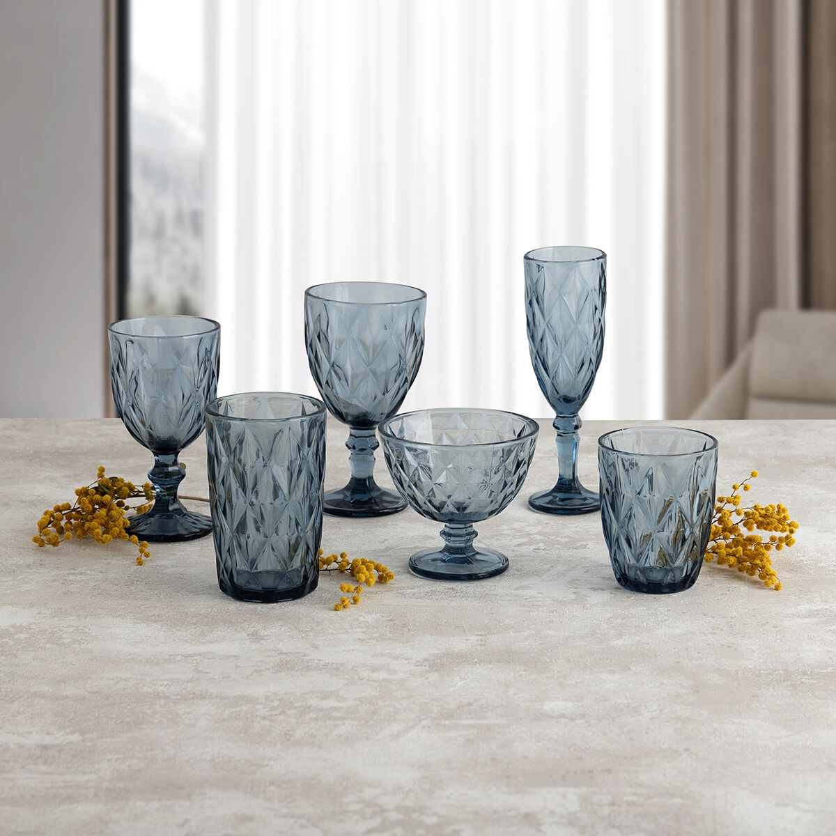 Image secondaire de Verre Quid Maia Bleu verre 280 ml (6 Unités)