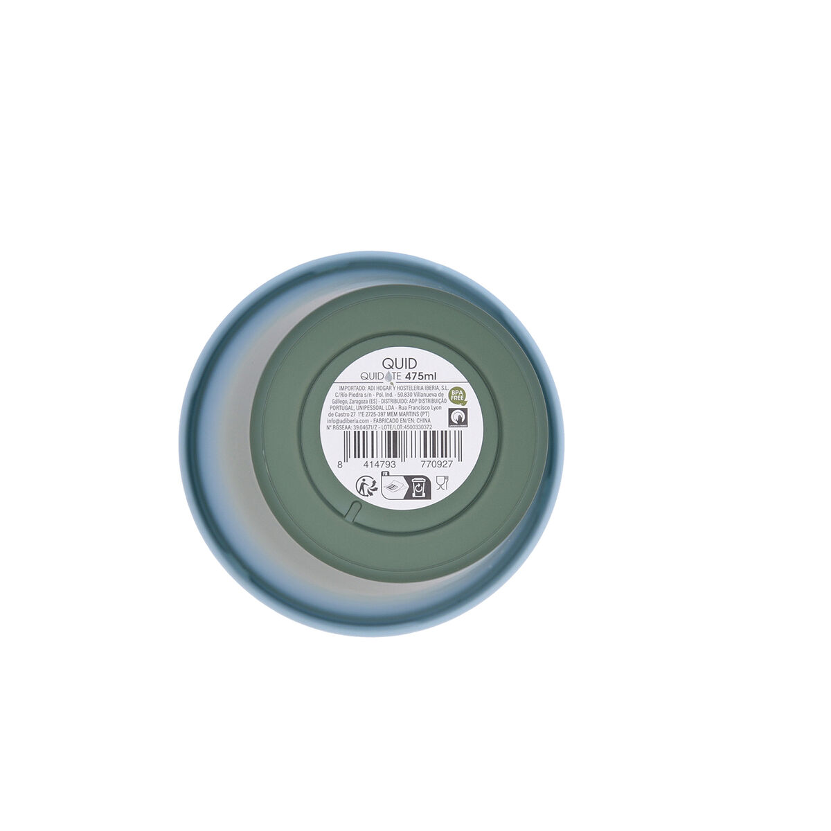 Image secondaire de Verre avec Paille Quid Quidate Vert Plastique 475 ml (12 Unités)