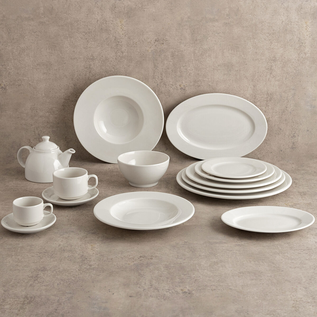 Image secondaire de Assiette Bidasoa Serenity Hydrozero Blanc Céramique Ø 13 cm Café (6 Unités)