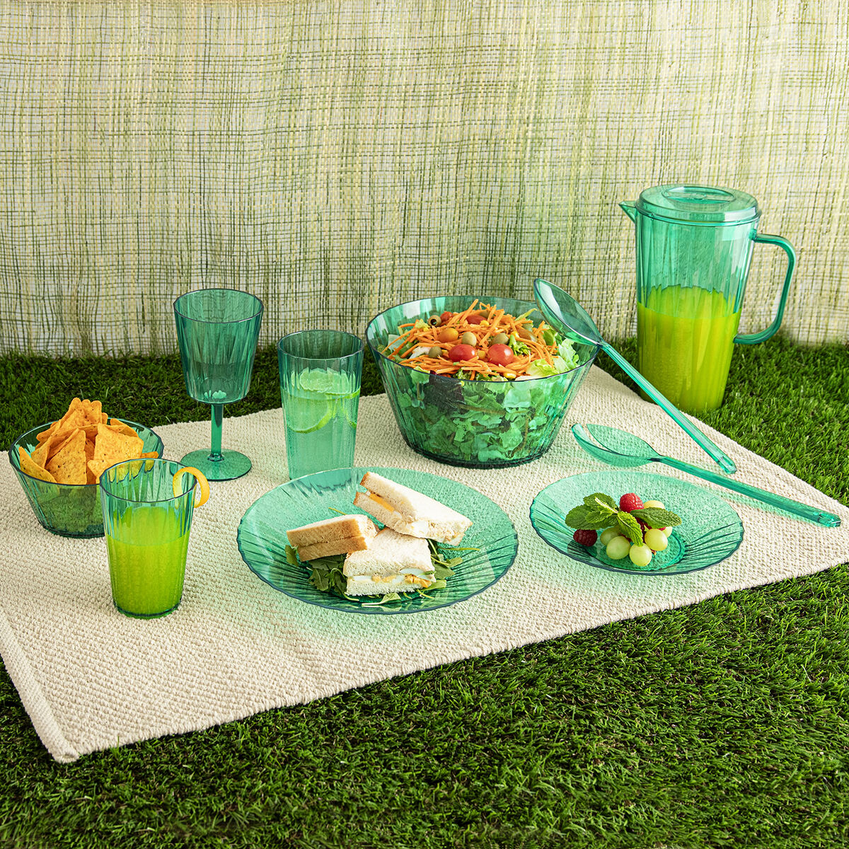 Image secondaire de Assiette plate Quid Iris Vert Plastique Ø 26 cm (12 Unités)