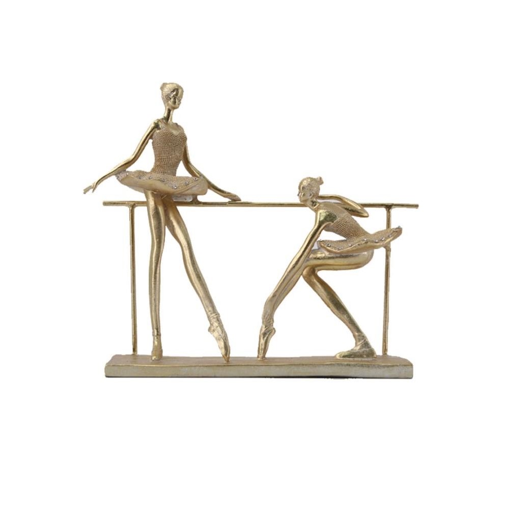 Dekorativ figur DKD Home Decor Gylden Harpiks (31 x 10 x 26.5 cm)
