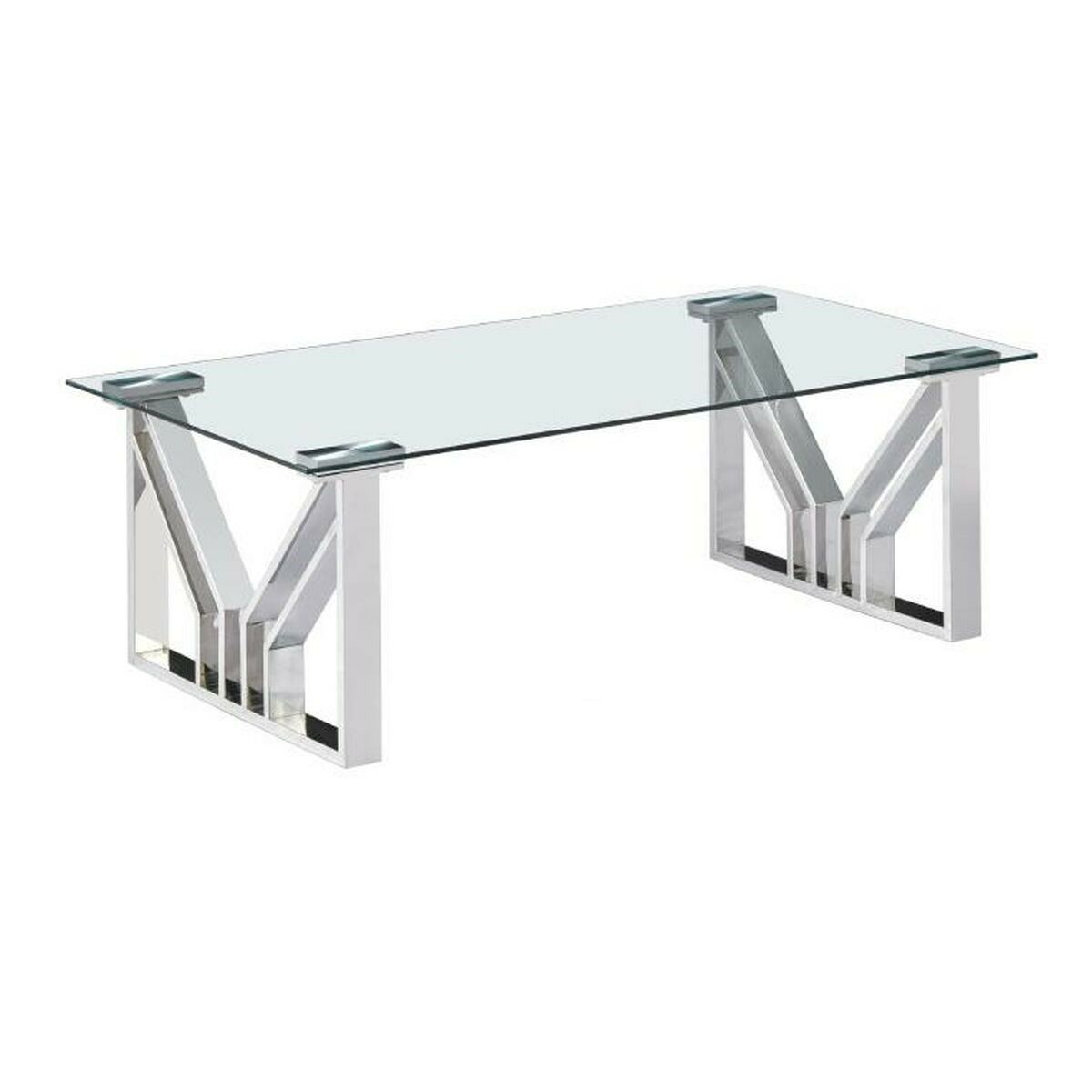 Table DKD Home Decor Verre Acier (130 x 70 x 45 cm)