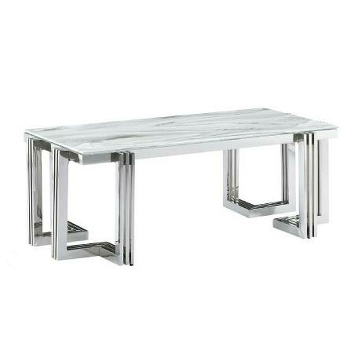 Table DKD Home Decor Verre Acier (120 x 60 x 45 cm)