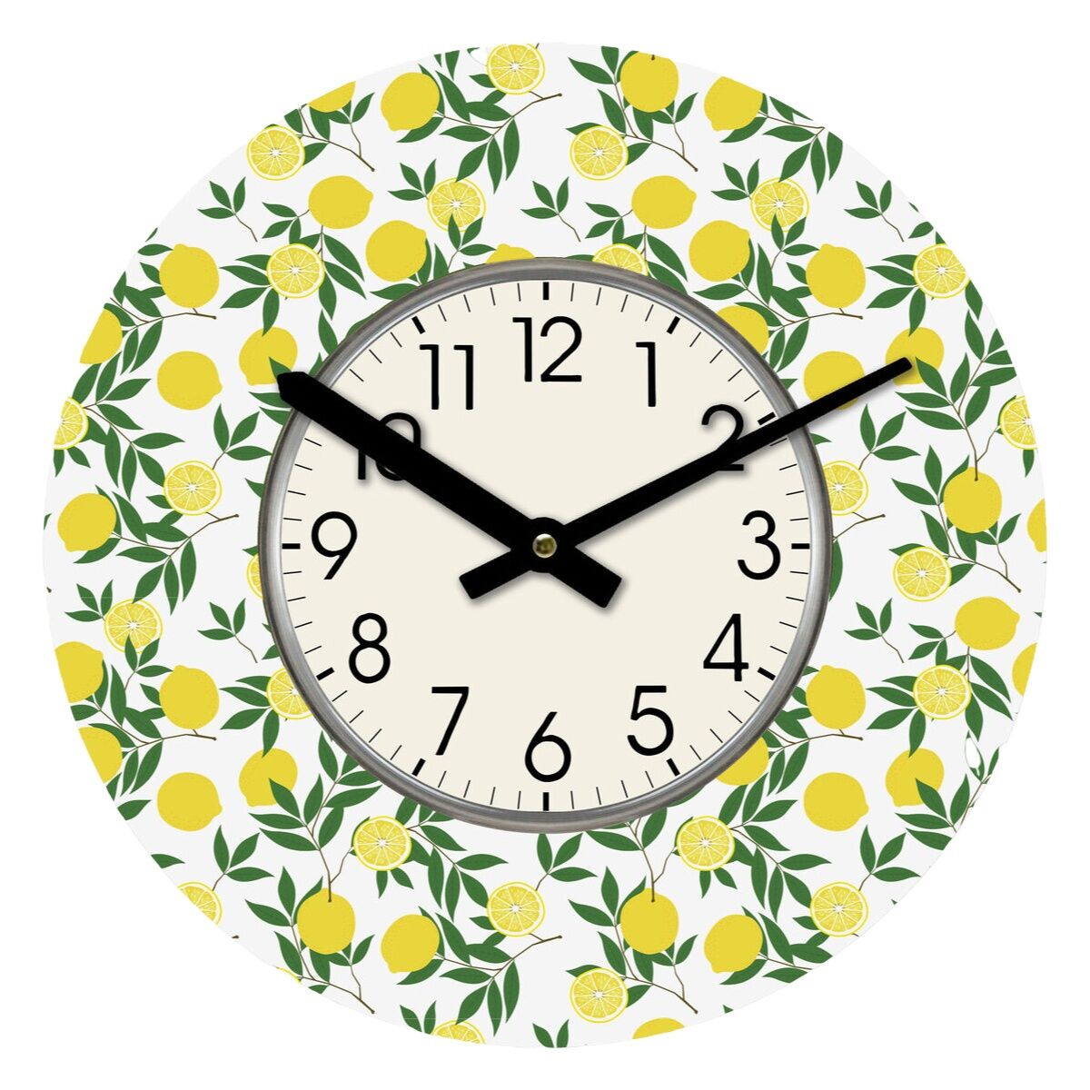Image secondaire de Horloge Murale Versa Bois Citron 4 x 30 x 30 cm