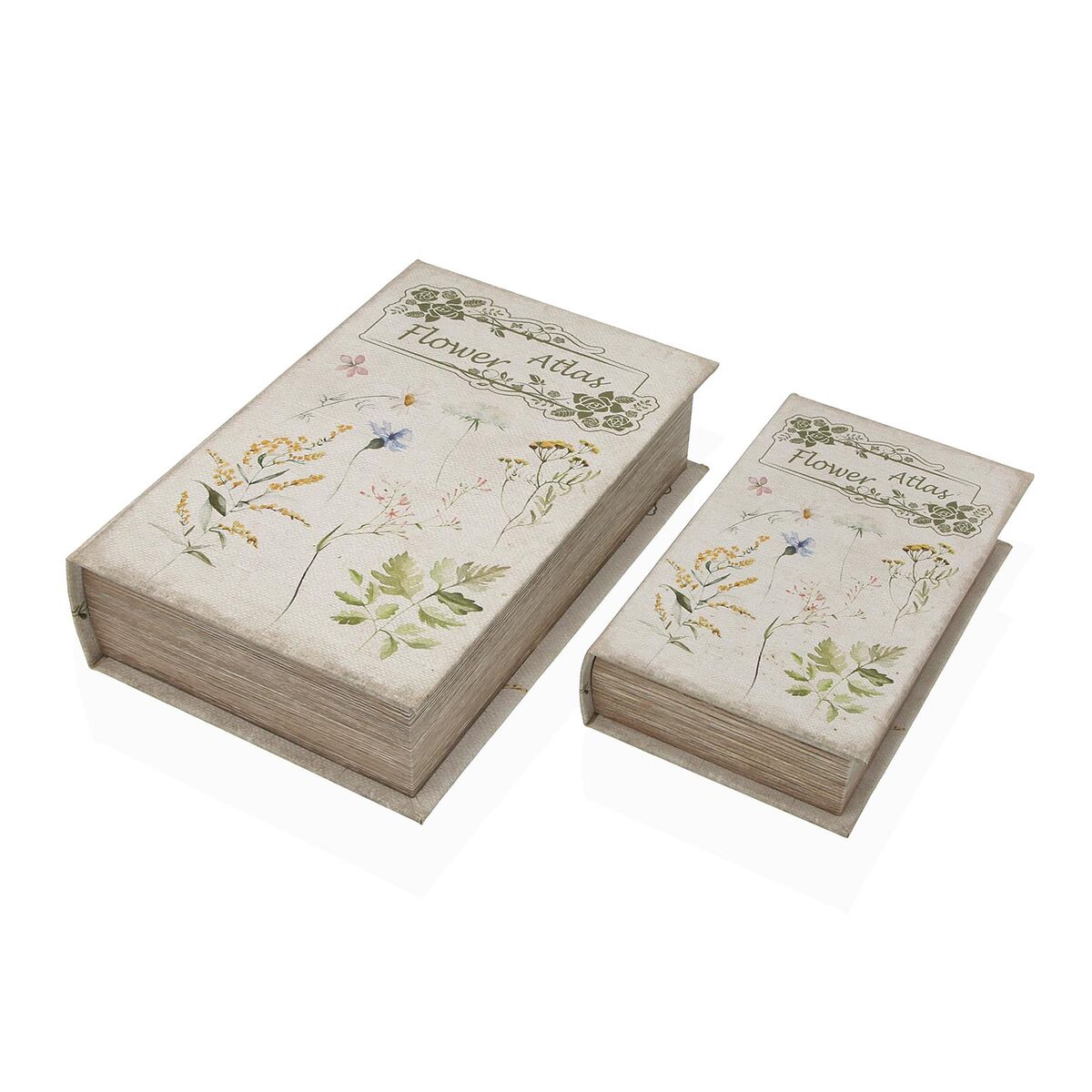Image secondaire de Boîte Décorative Versa Toile Bois MDF Fleurs
