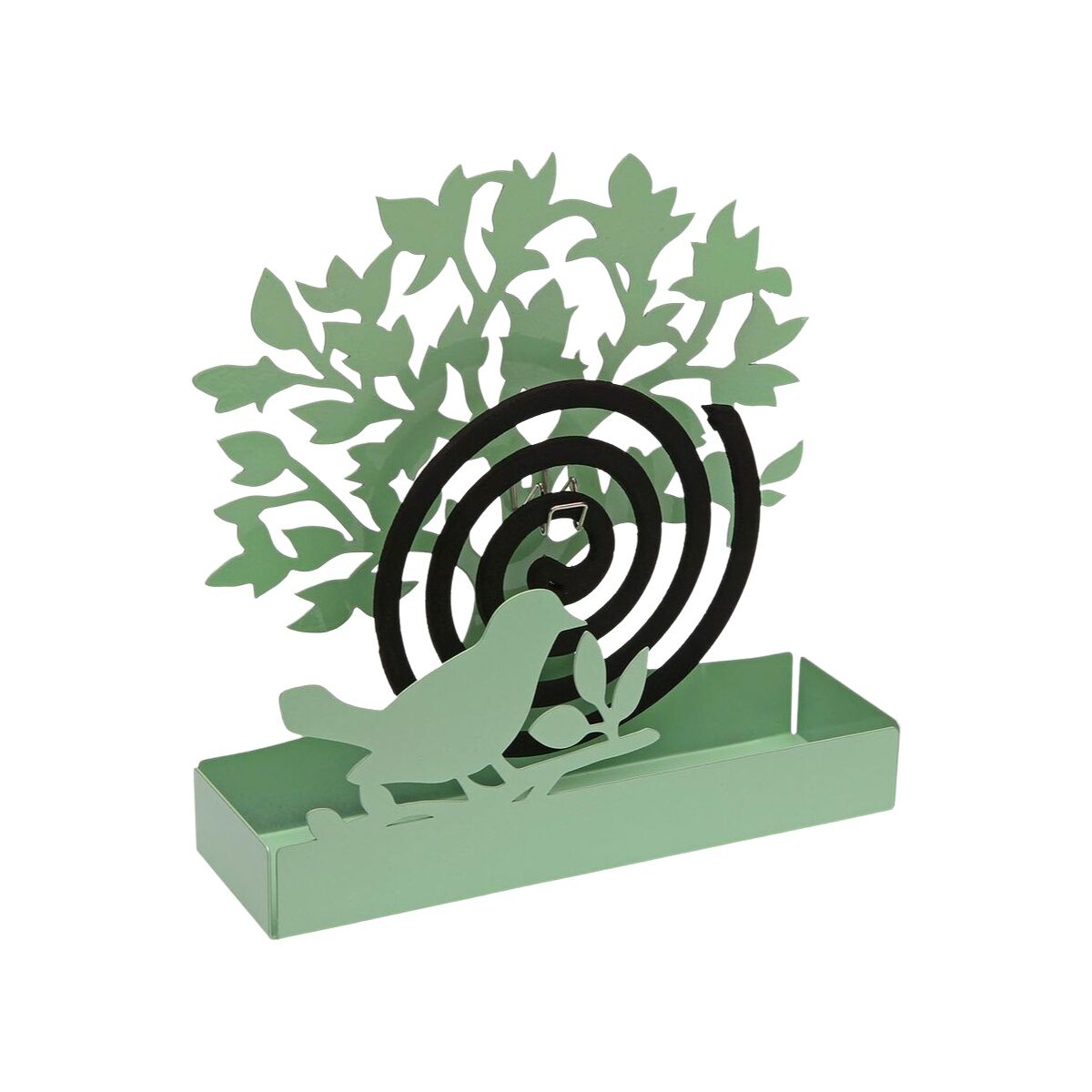 Image secondaire de Support pour spirales anti-moustiques Versa Vert Métal 5 x 17 x 17 cm Arbre