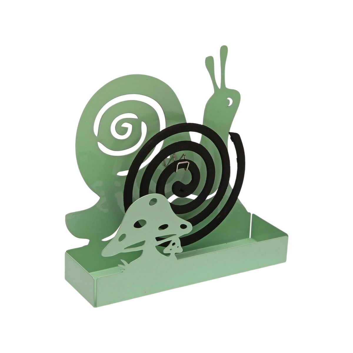 Image secondaire de Support pour spirales anti-moustiques Versa Vert Métal 5 x 17 x 17 cm Escargot
