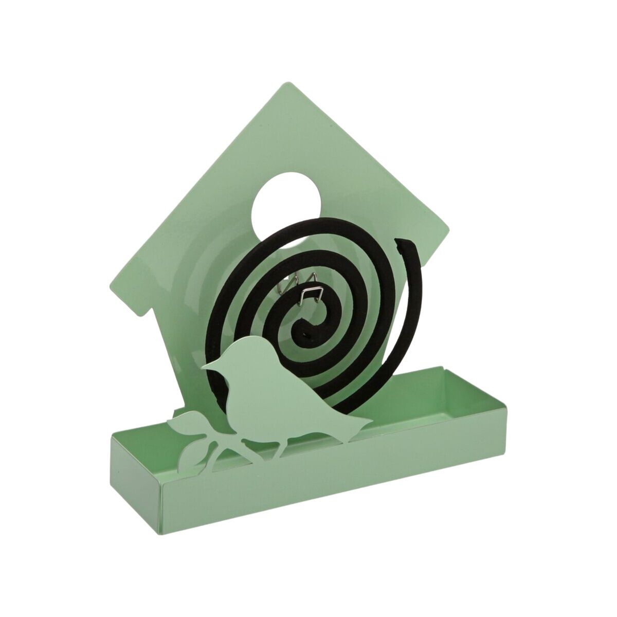 Image secondaire de Support pour spirales anti-moustiques Versa Vert Métal 5 x 17 x 17 cm Oiseau