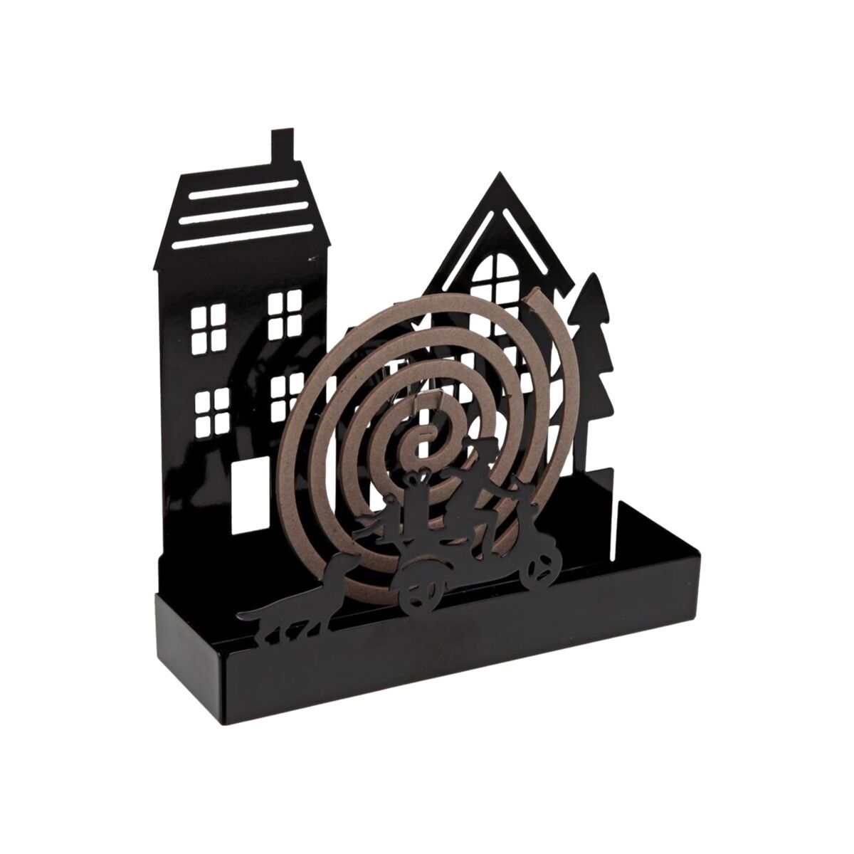 Image secondaire de Support pour spirales anti-moustiques Versa Noir Métal 5 x 17 x 17 cm Maison
