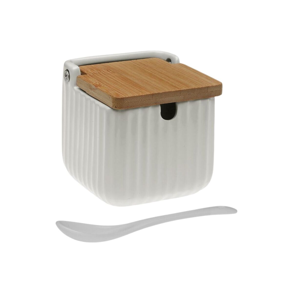 Image secondaire de Sucrier Versa Blanc Céramique Bambou Dolomite 8,3 x 8,3 x 8,3 cm