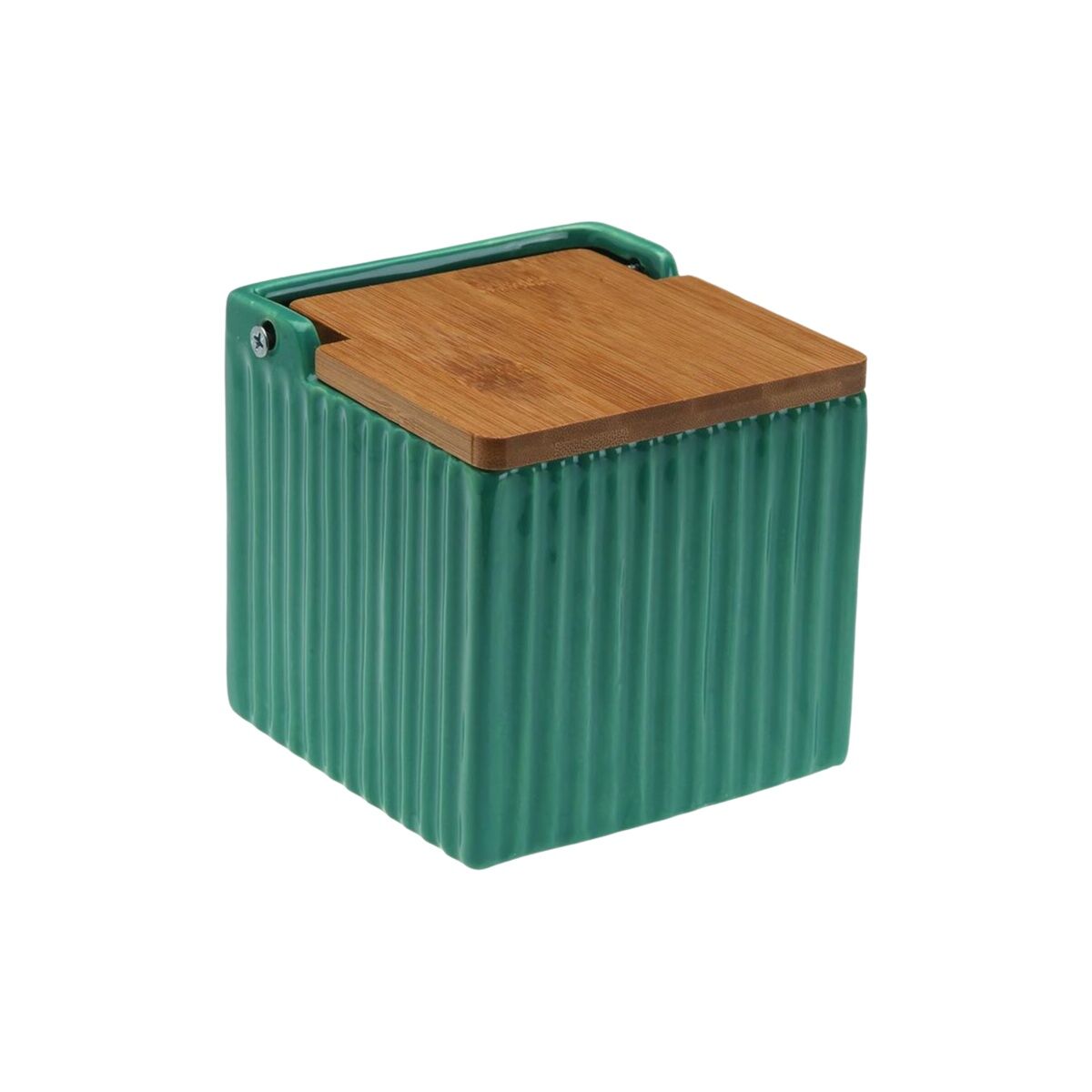 Image secondaire de Salière avec couvercle Versa Vert Céramique Bambou Dolomite 11 x 11 x 11 cm