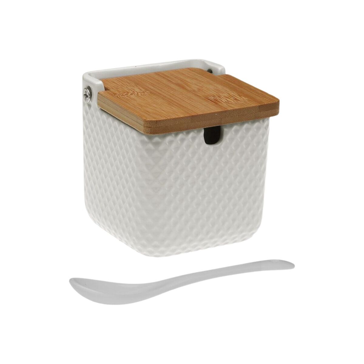 Image secondaire de Sucrier Versa Blanc Céramique Bambou Dolomite 8,3 x 8,3 x 8,3 cm