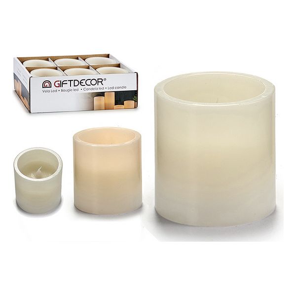 Candle LED Cream (7,5 x 7,5 x 7,5 cm)