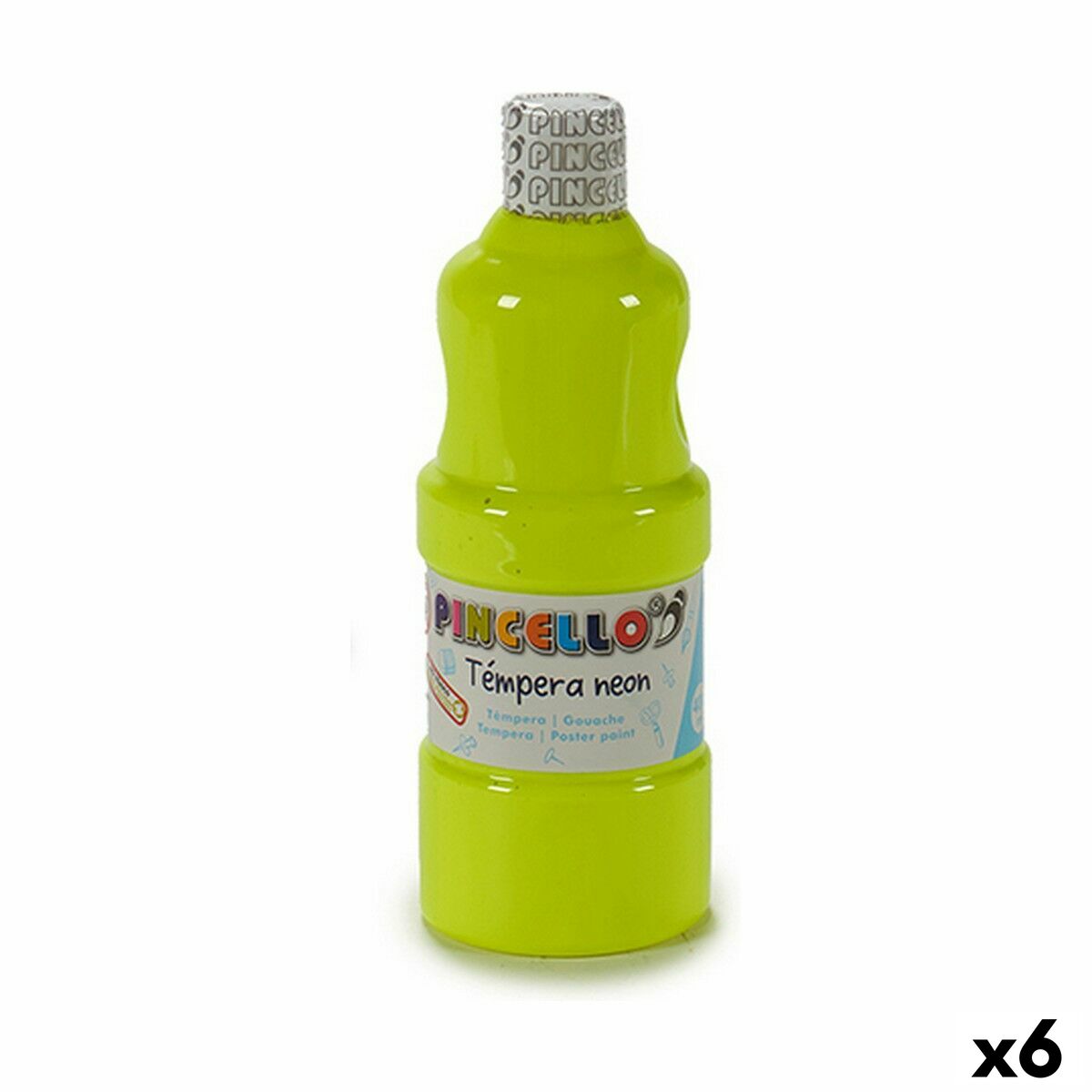 Gouache Neon Jaune 400 ml (6 Unités)
