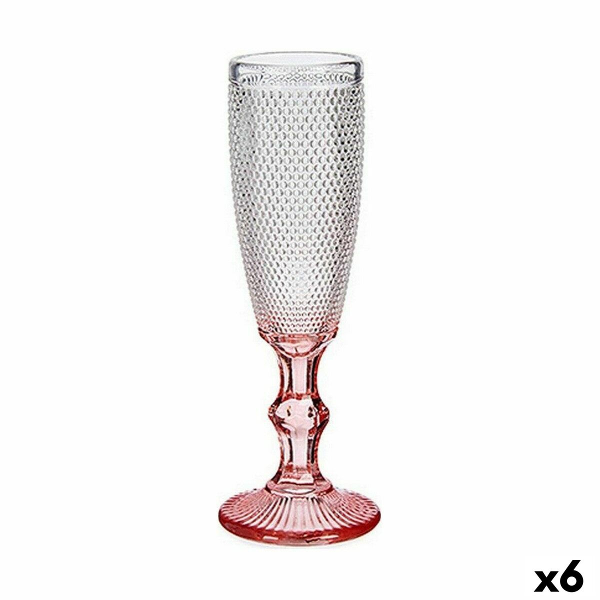 Coupe de champagne Rose Transparent verre 6 Unités (180 ml)