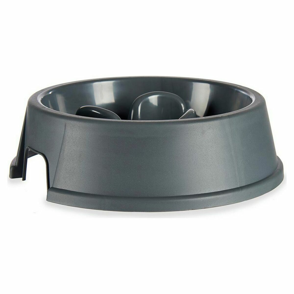 Slow Eating Food Bowl for Pets Mascow Anthracite Plastic 27 x 7,5 x 27 cm (12 Units)