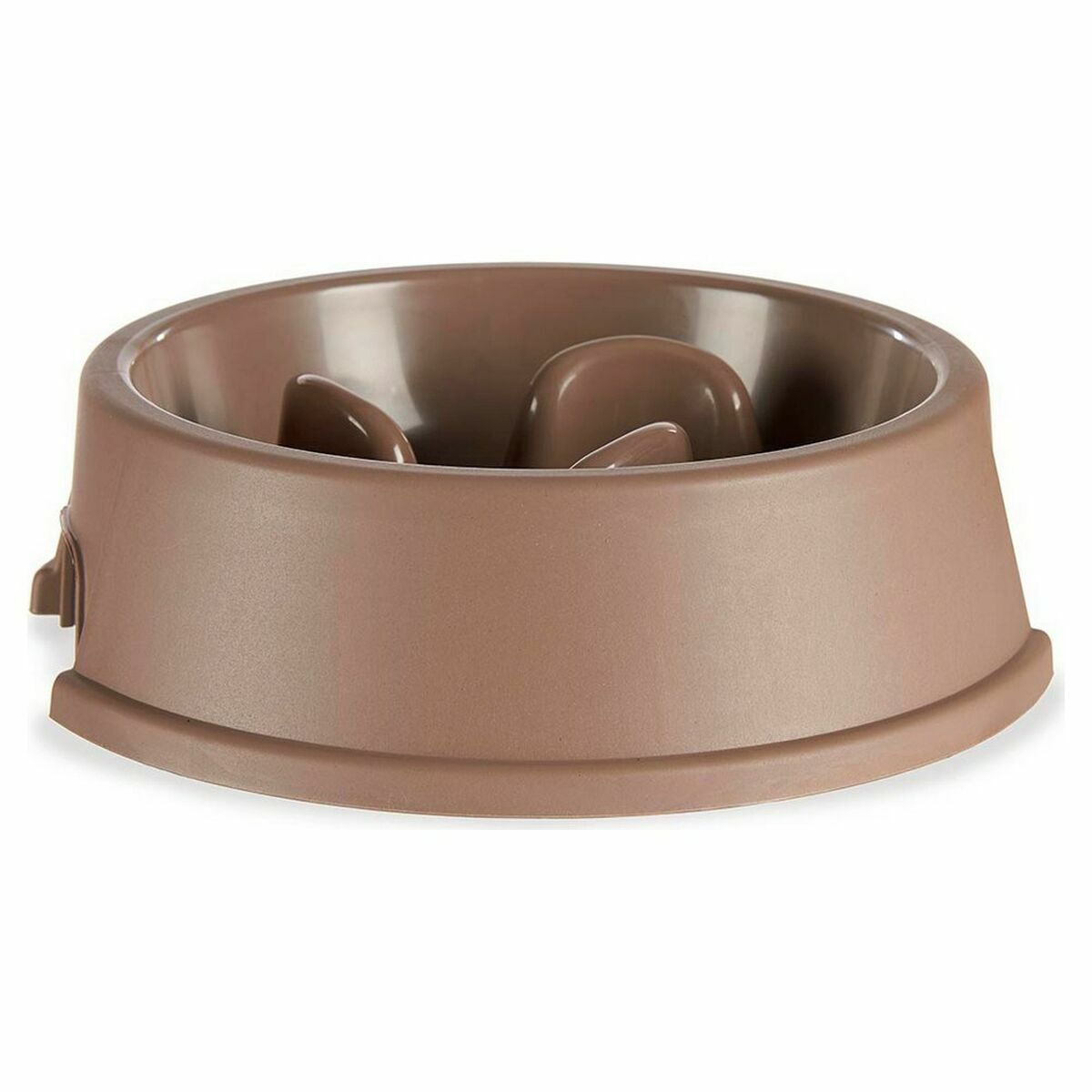 Slow Eating Food Bowl for Pets Mascow Beige Plastic 1,5 L 27 x 7,5 x 27 cm (12 Units)