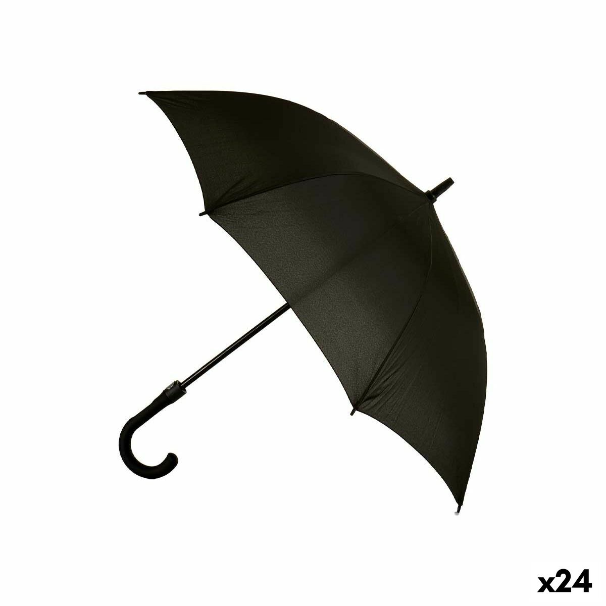 Parapluie Noir Métal Tissu 100 x 100 x 84 cm (24 Unités)