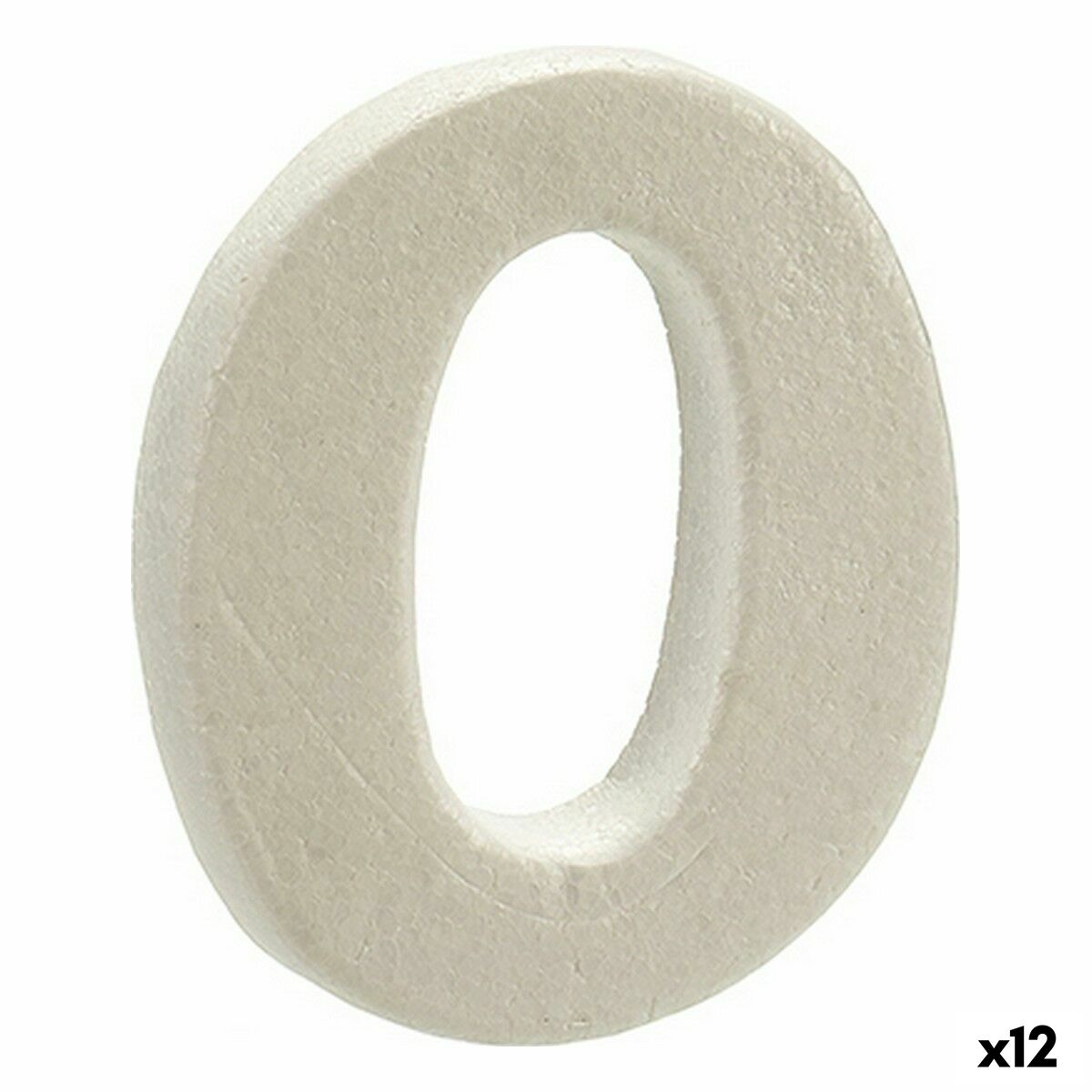 Numéro Blanc polystyrène 2 x 15 x 10 cm (12 Unités)