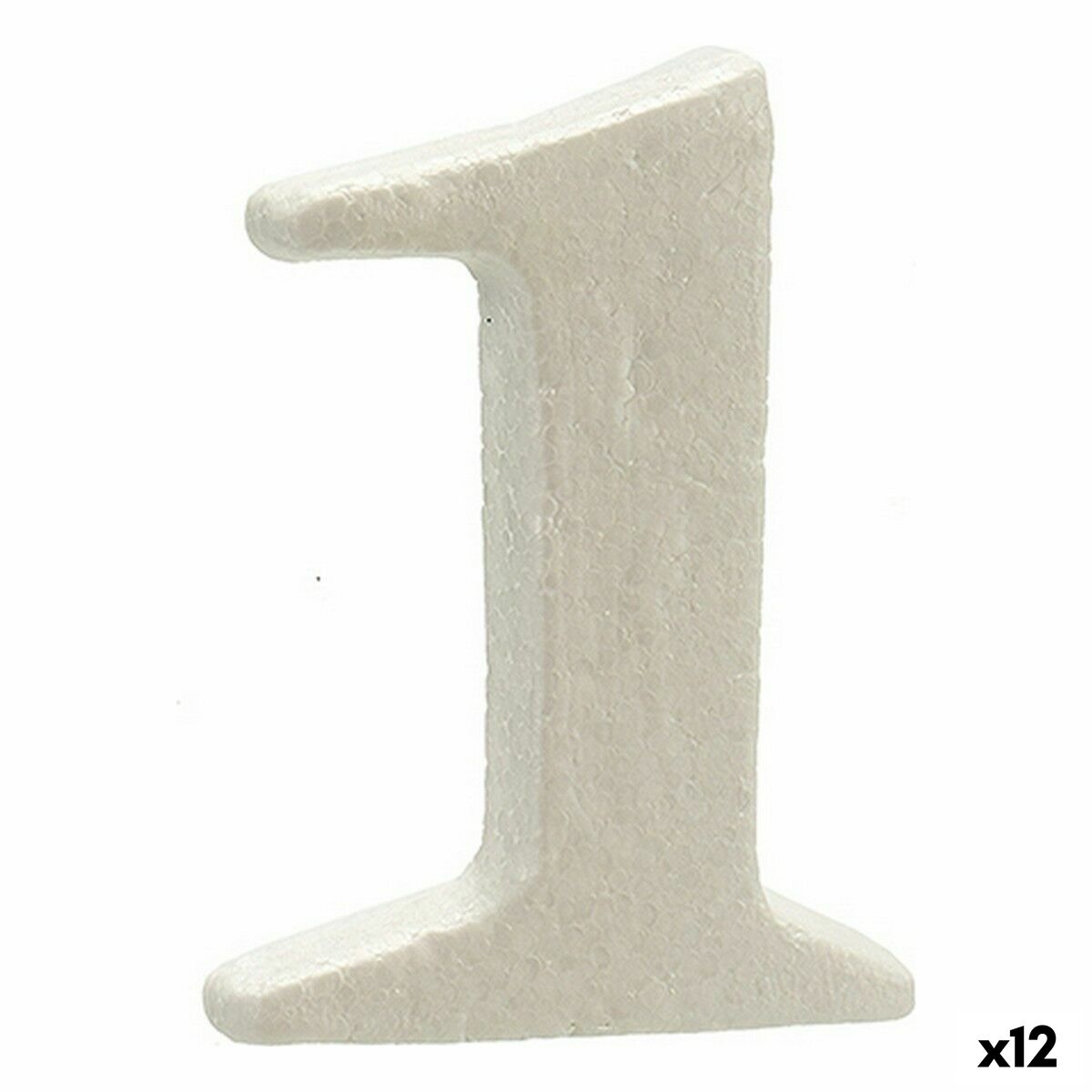Numéro 1 Blanc polystyrène 2 x 15 x 10 cm (12 Unités)