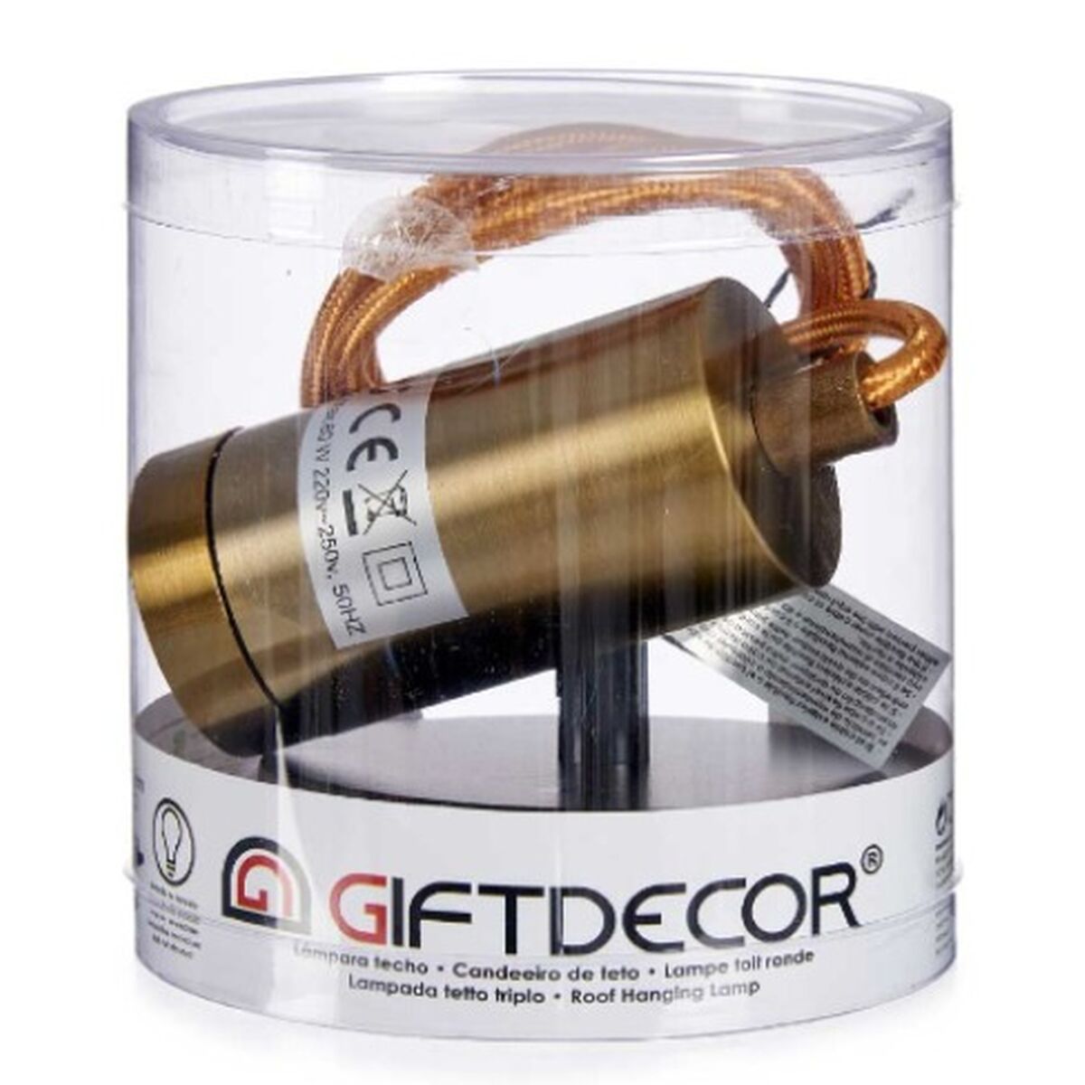 Ceiling Light Gift Decor Golden 60 W (6 Units)
