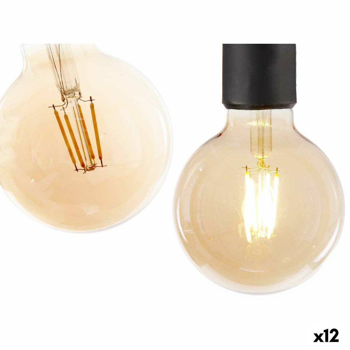 LED-lampe Vintage E27 Gennemsigtig 4 W 9,5 x 14 x 9,5 cm (12 enheder)