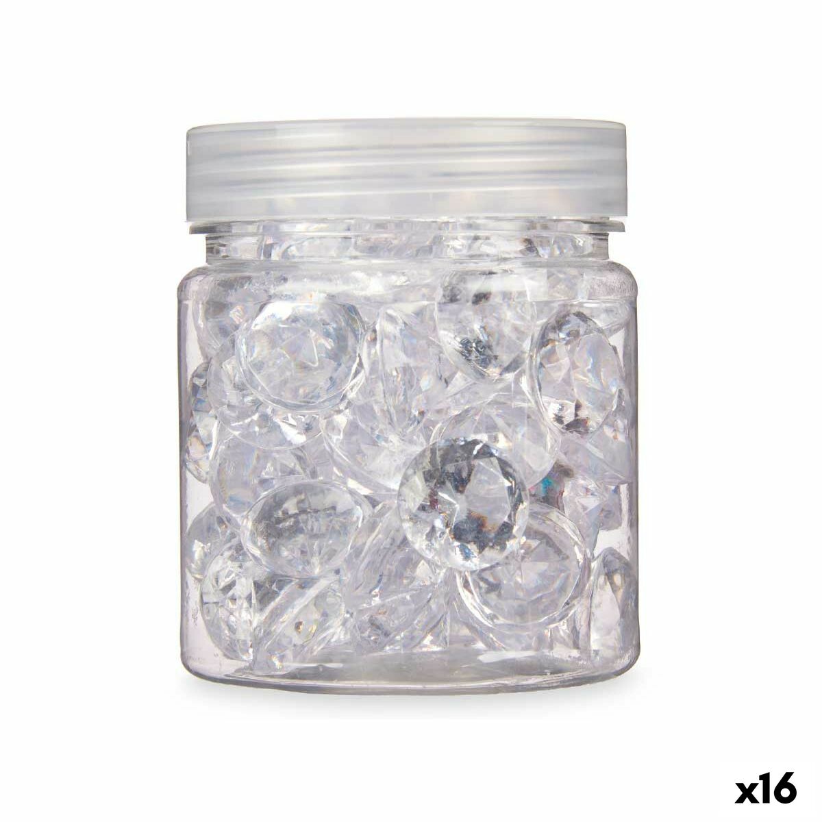 Pierres Décoratives Diamant 150 g Transparent (16 Unités)