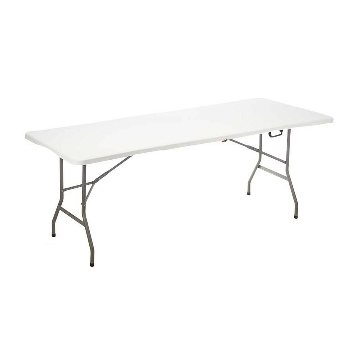 Table Piable Blanc Métal Polyéthylène 244 x 76 x 74 cm
