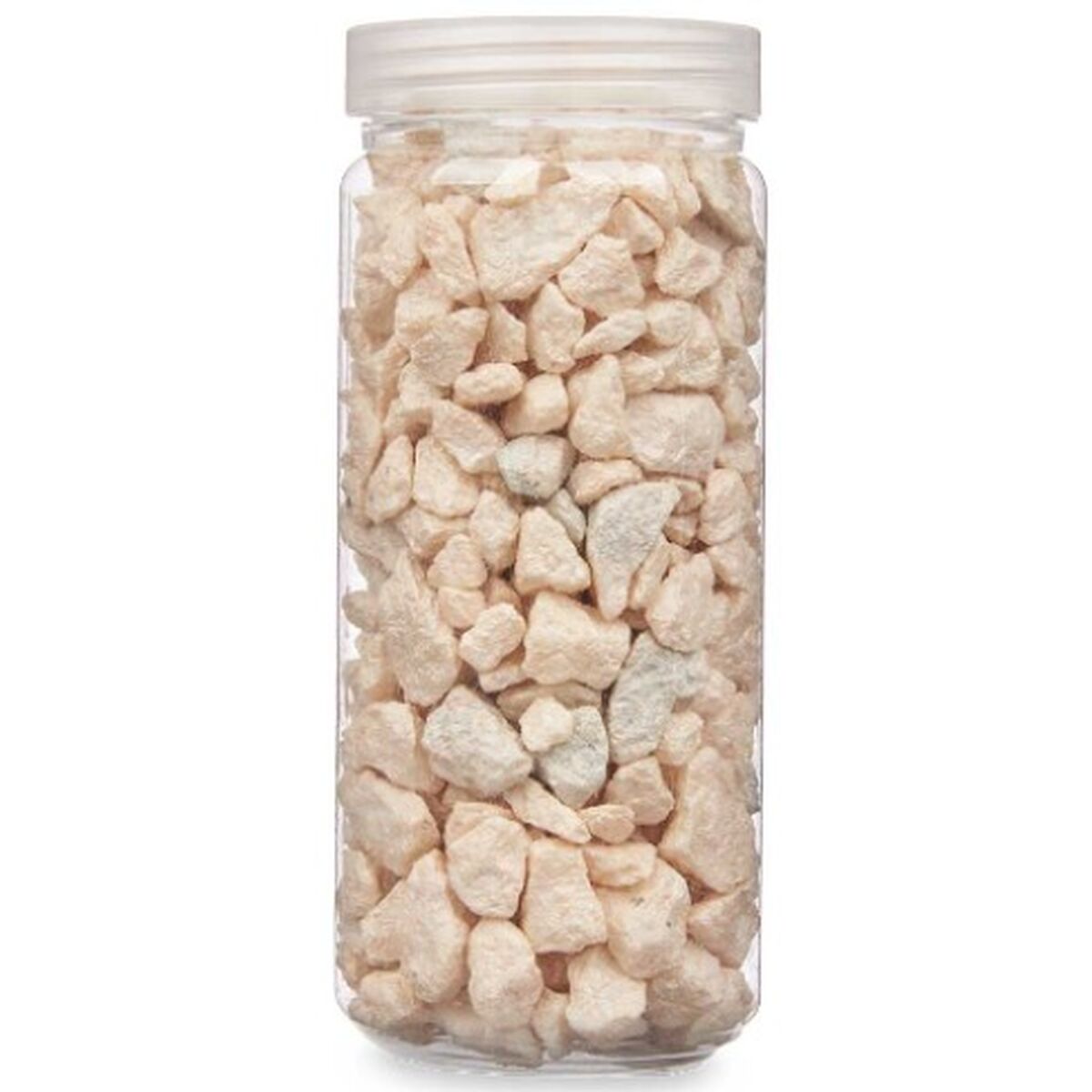 Decorative Stones Gift Decor Cream 10 - 20 mm 700 g 6,5 x 15,5 x 6,5 cm 6,2 x 15,3 x 6,2 cm 6,5 x 15,8 x 6,5 cm (12 Units)