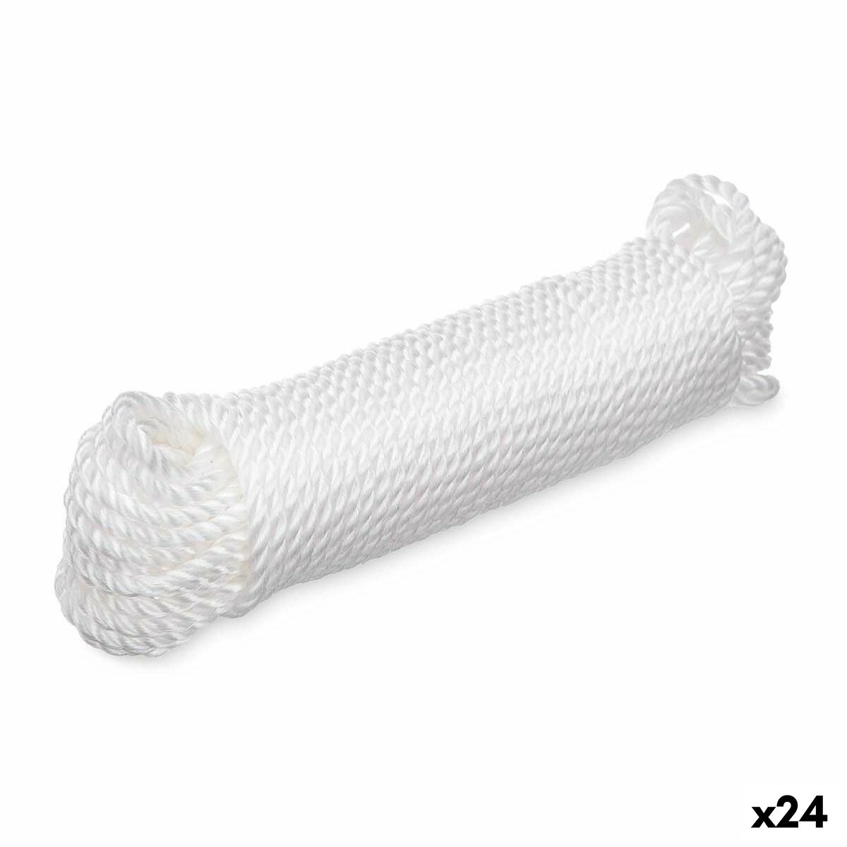 Tørresnor Hvid Plastik 20 m (24 enheder)