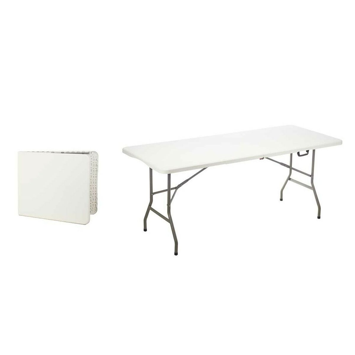 Sammenklappeligt bord Hvid Grå Polyetylen 180 x 70 x 74 cm
