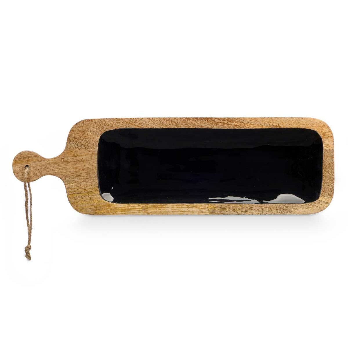 Snack tray Gift Decor Black 50,7 x 3 x 14 cm (6 Units), view 3
