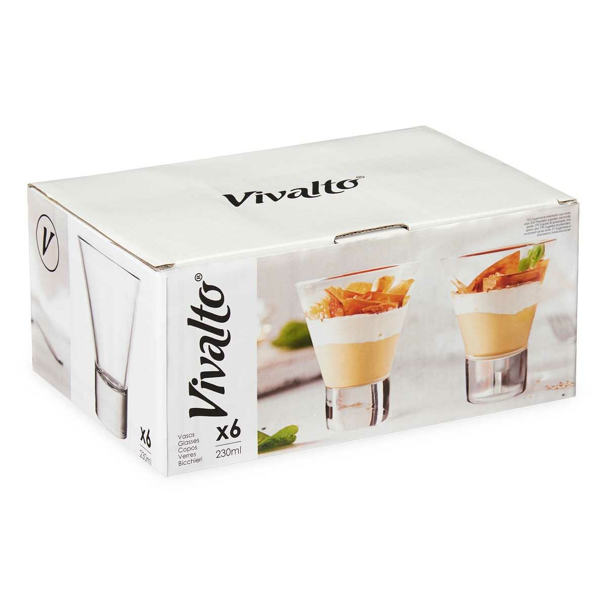 Glass Vivalto Transparent Glass 230 ml (6 Units), view 3