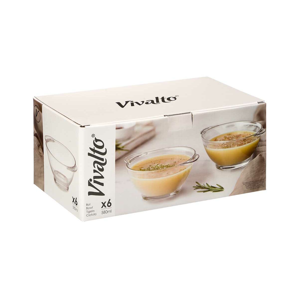 Bowl Vivalto Transparent 580 ml (6 Units), view 2