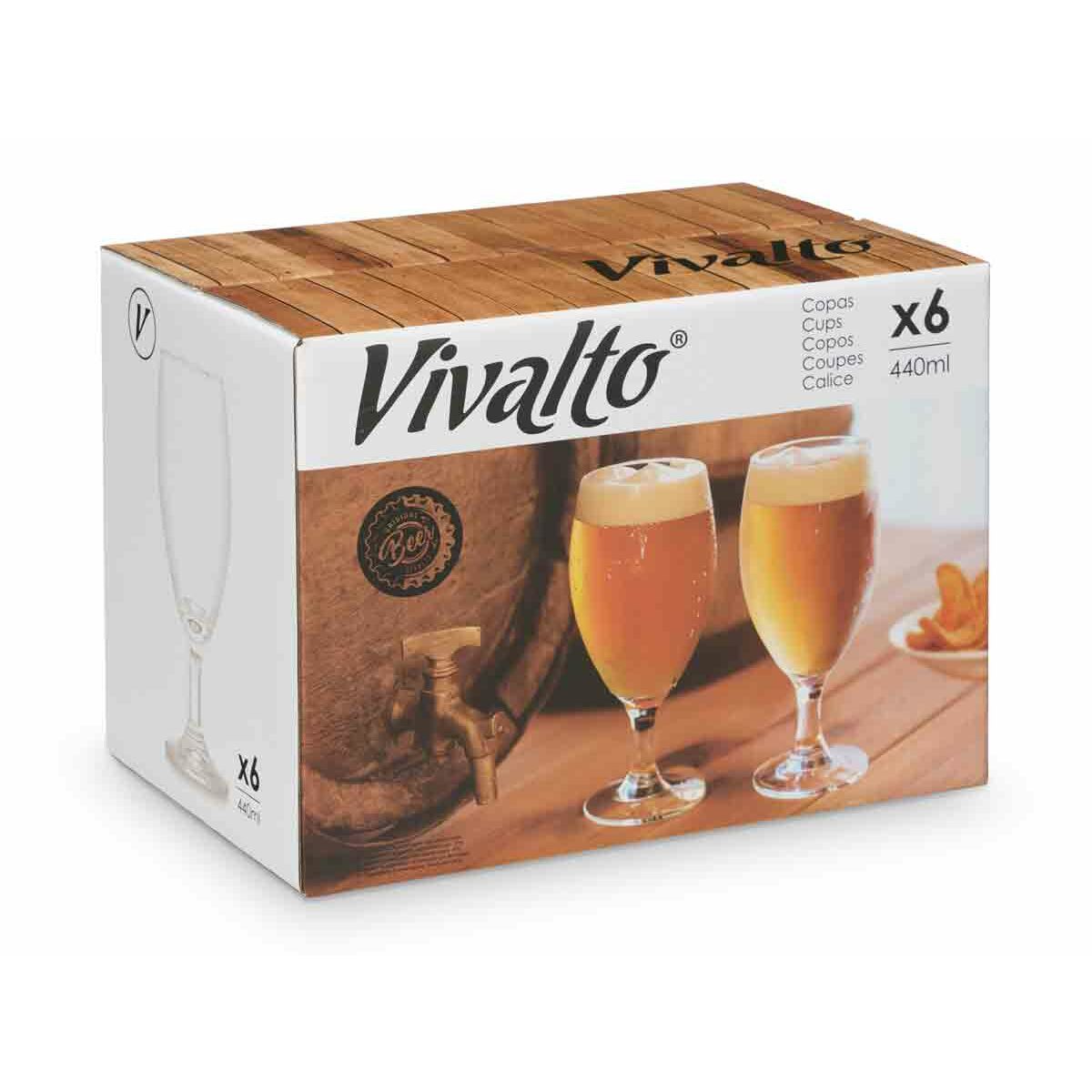 Wineglass Vivalto Transparent Glass 440 ml Beer (6 Units), view 3