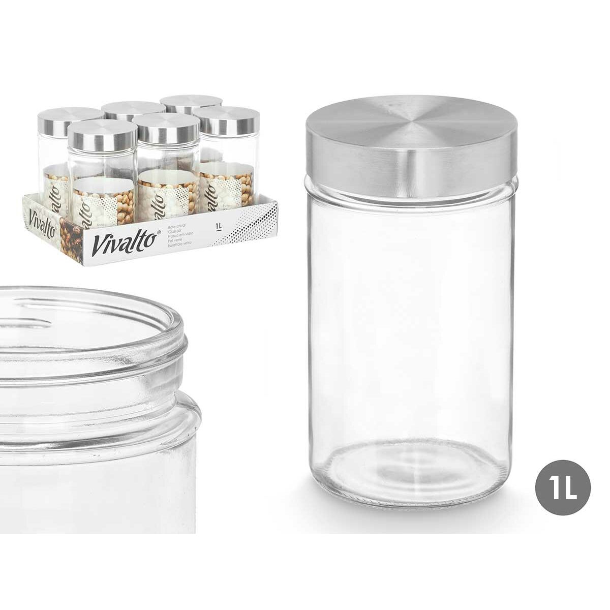 Tin Vivalto Transparent Silver 1 L (6 Units), view 2
