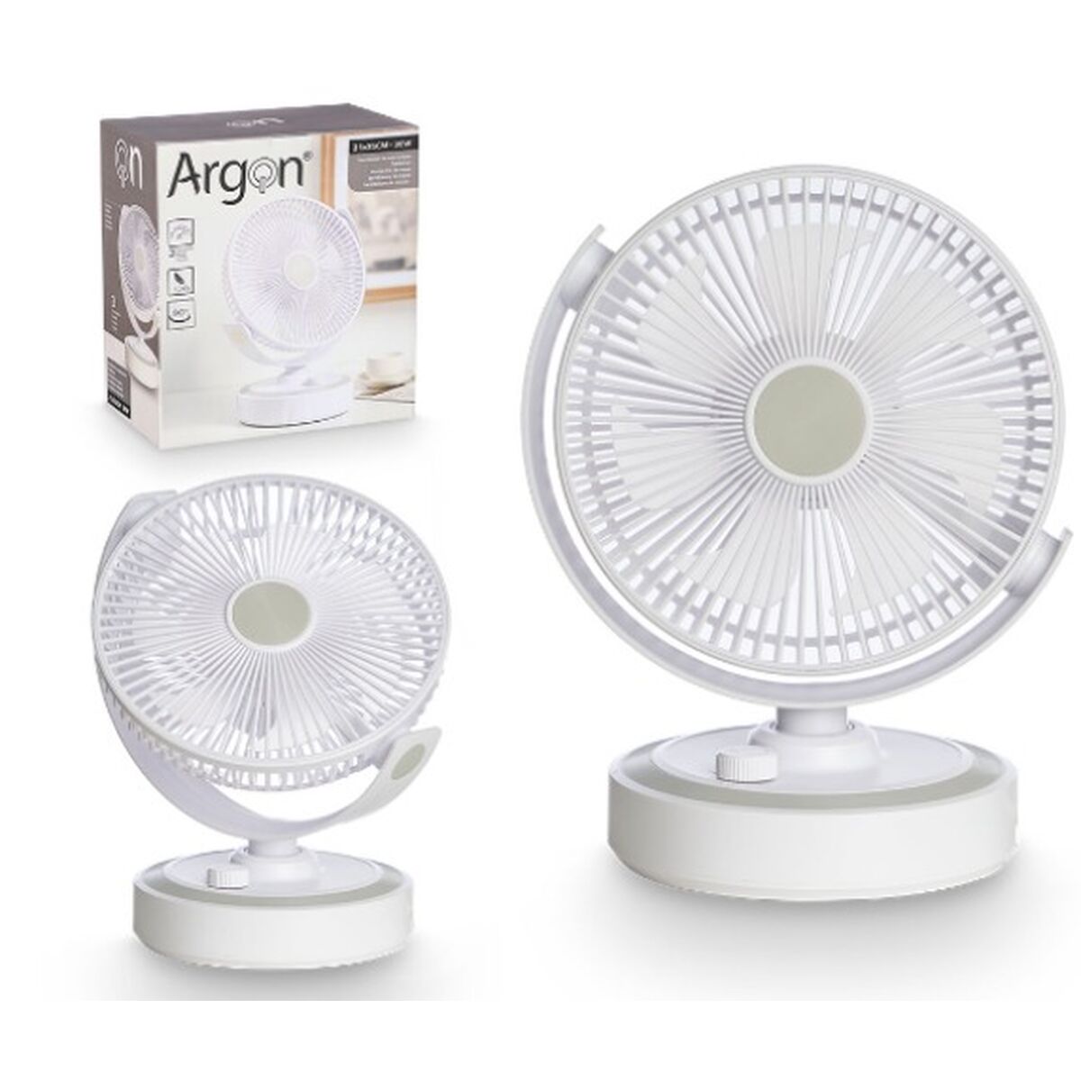 Image secondaire de Ventilateur de Bureau Argon HJ-180-10 HJ-180-10 Blanc 30 W 21 x 28 x 32,5 cm