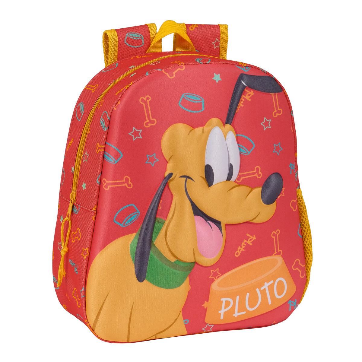 Sac à dos enfant 3D Clásicos Disney Pluto Orange 27 x 33 x 10 cm