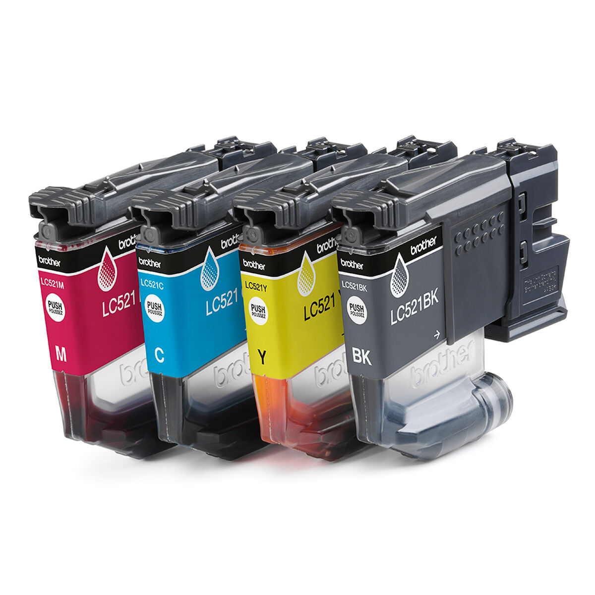 Bild von Original Ink Cartridge Brother LC521VAL Yellow (4 Units)