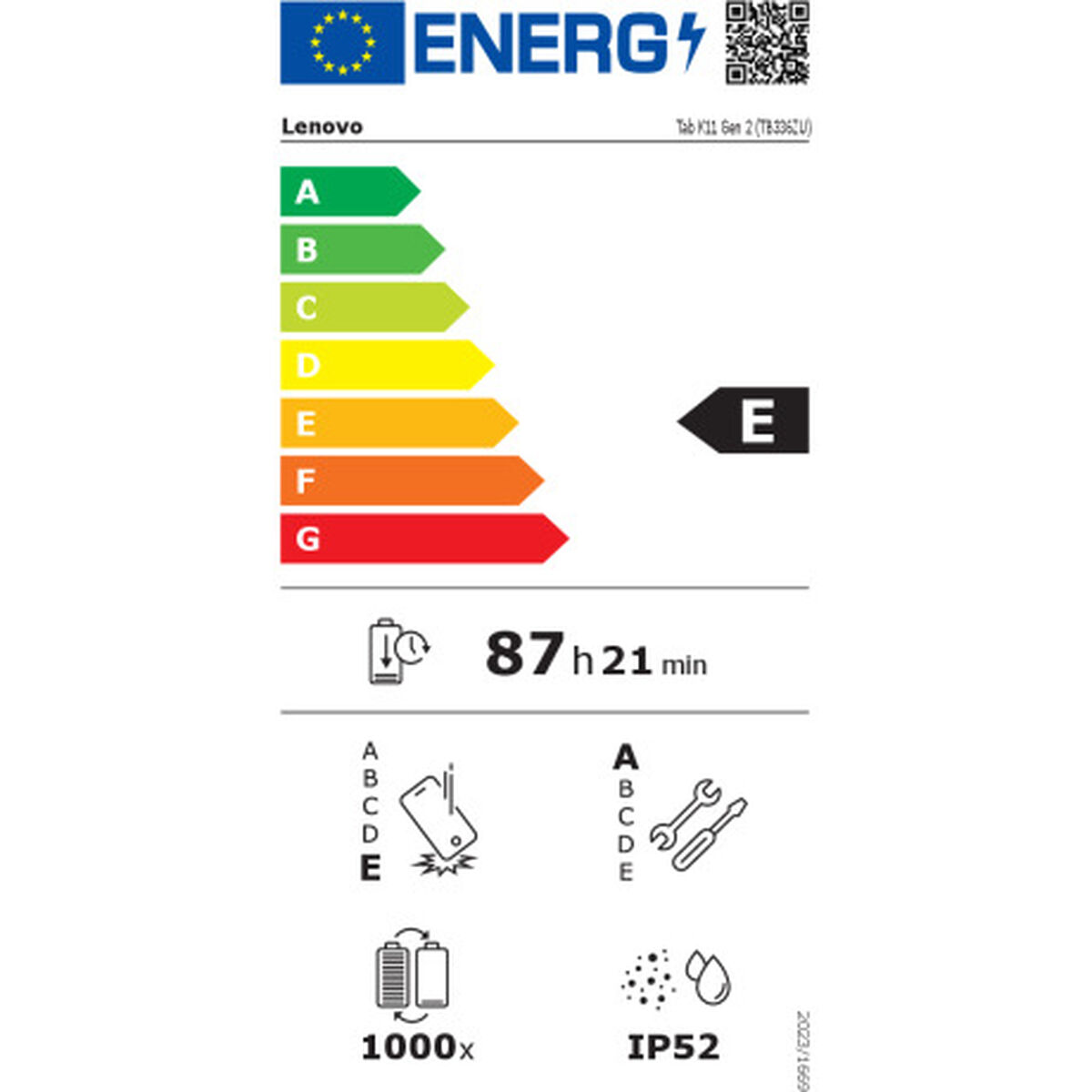 Picture of Tablet Lenovo Tab K11 Gen 2 11" 8 GB RAM 128 GB Grey