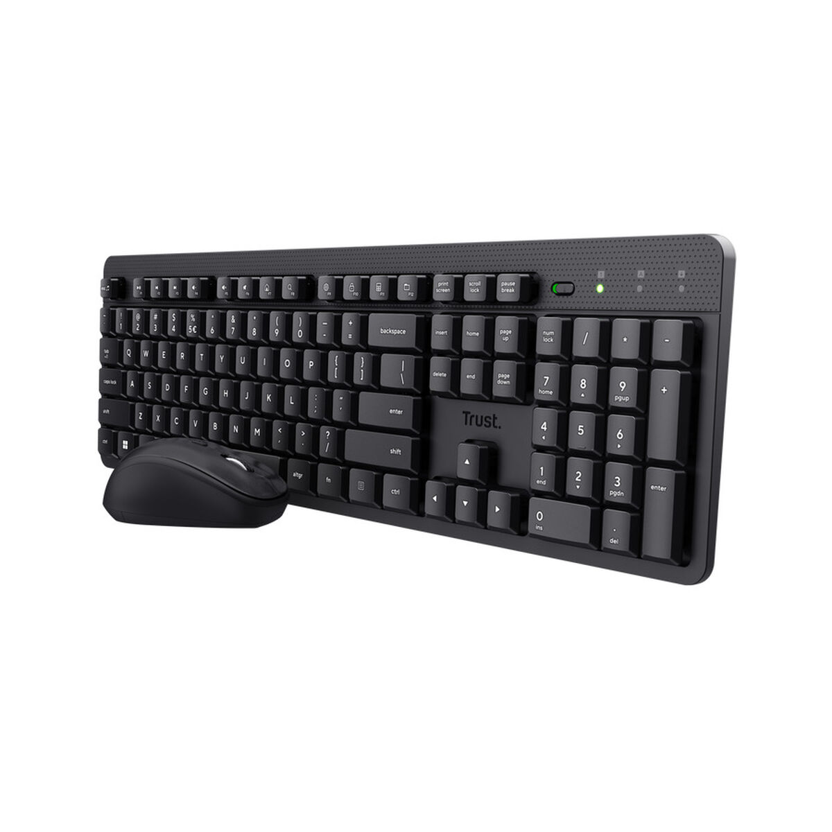 Image de Keyboard and Mouse Trust 25020 ODYII Black Spanish Qwerty