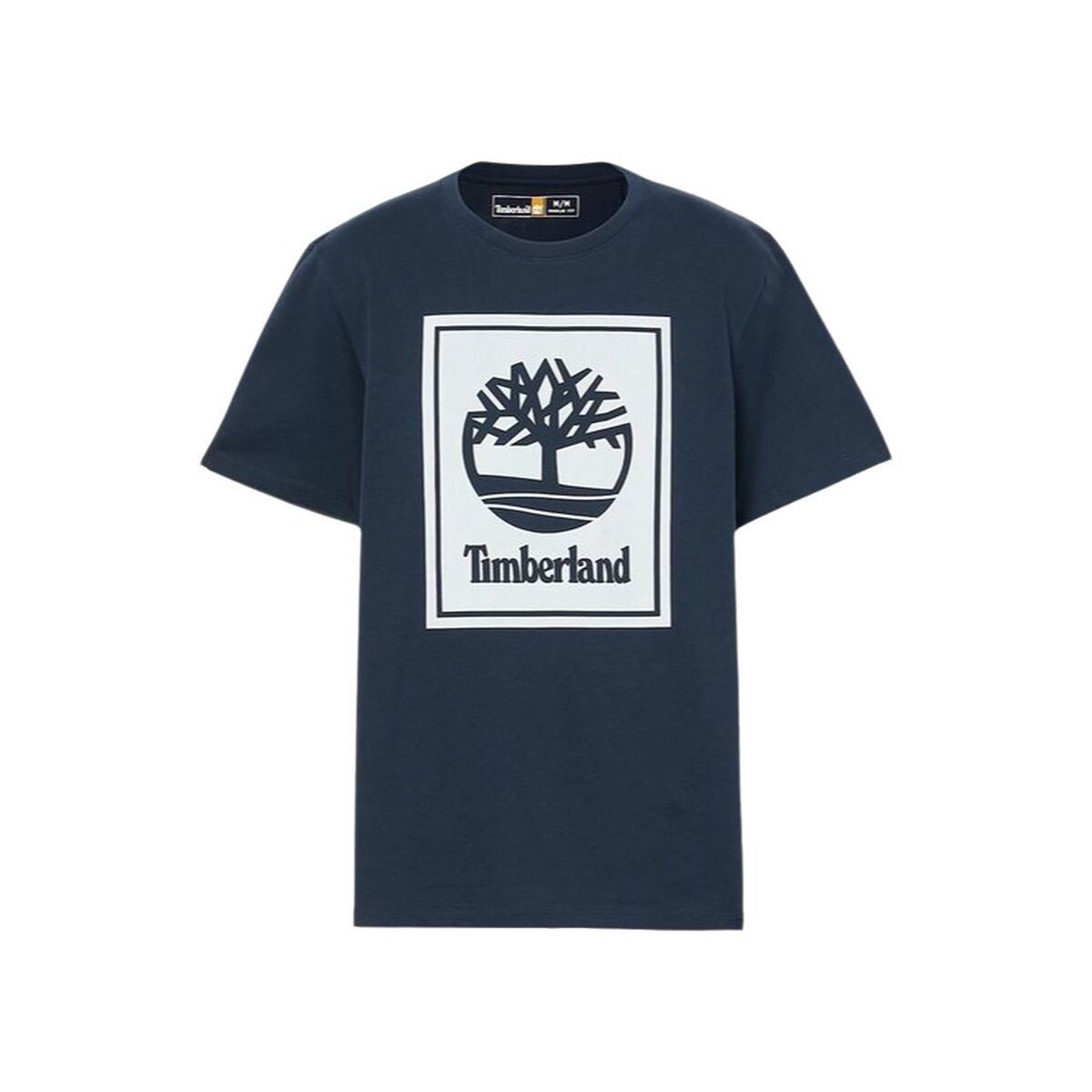 Heren-T-Shirt met Korte Mouwen Timberland Stack Logo Zwart