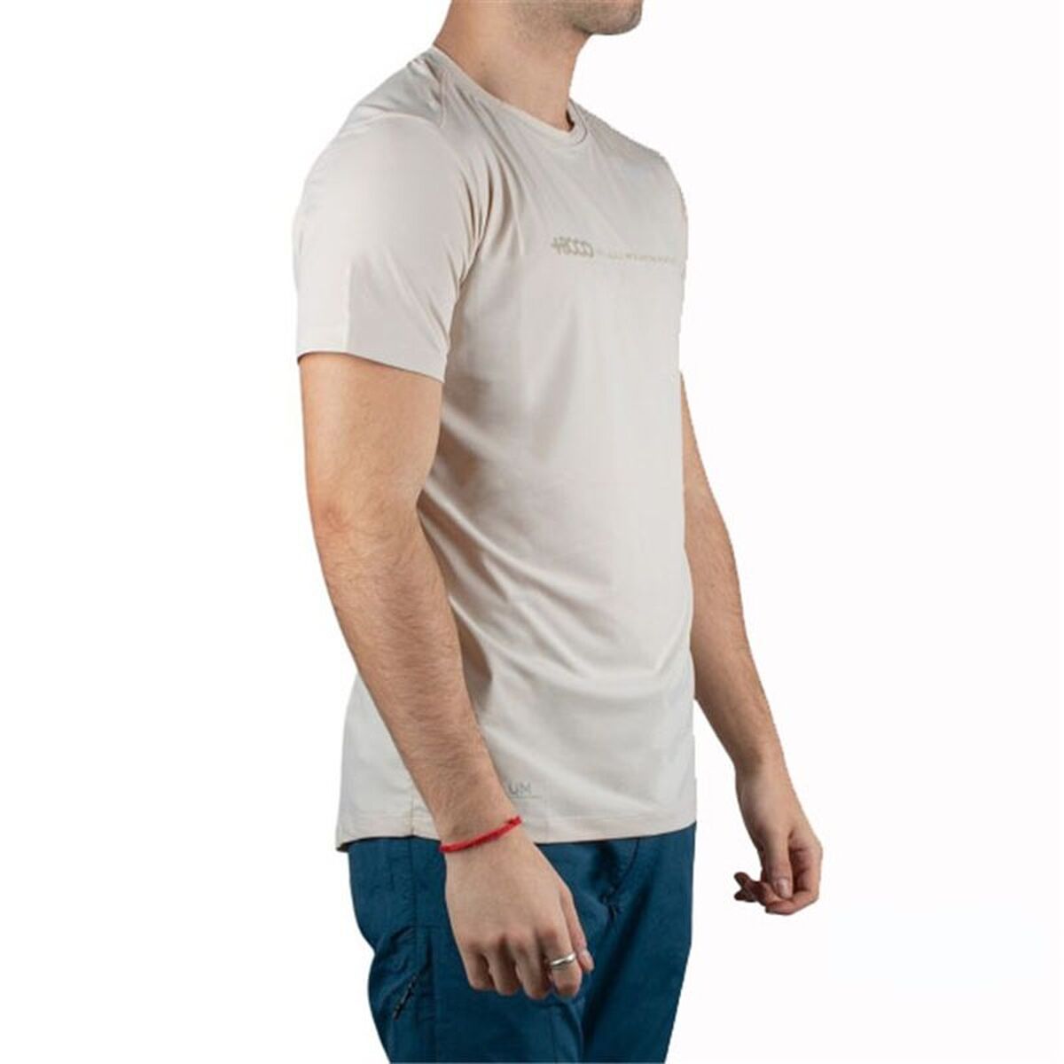 Mens Short Sleeve T-Shirt +8000 UVERO-050 Beige